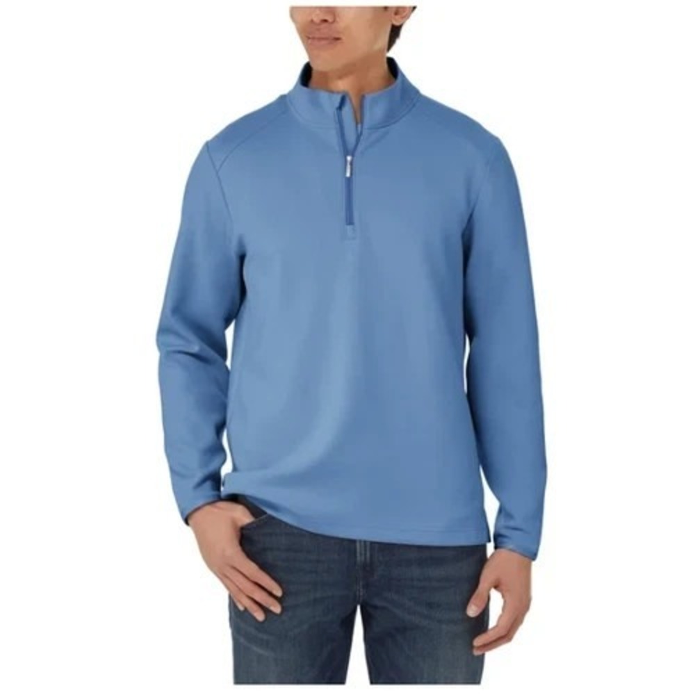 Kirkland Signature Men's Half Zip Long Sleeve‎ Sweater Blue Size S